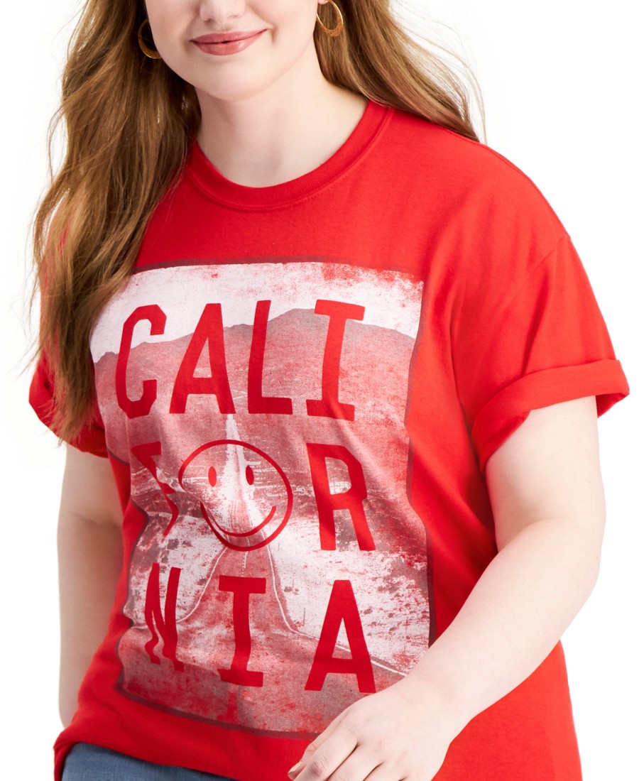 Women'S Love Tribe | Plus Trendy California T-Shirt Red