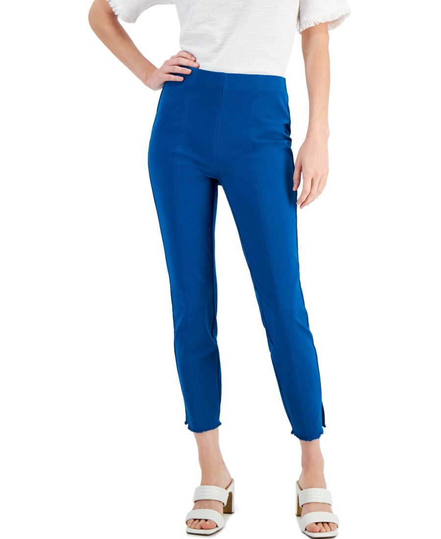 Juniors' Alfani | Fringe-Hem Pull-On Pants