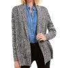 Women'S Charter Club | Marled Shawl-Collar Cardigan Deep Black Combo