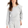 Women'S INC International Concepts | Ruffled Sweatshirt Heather Belle Grey