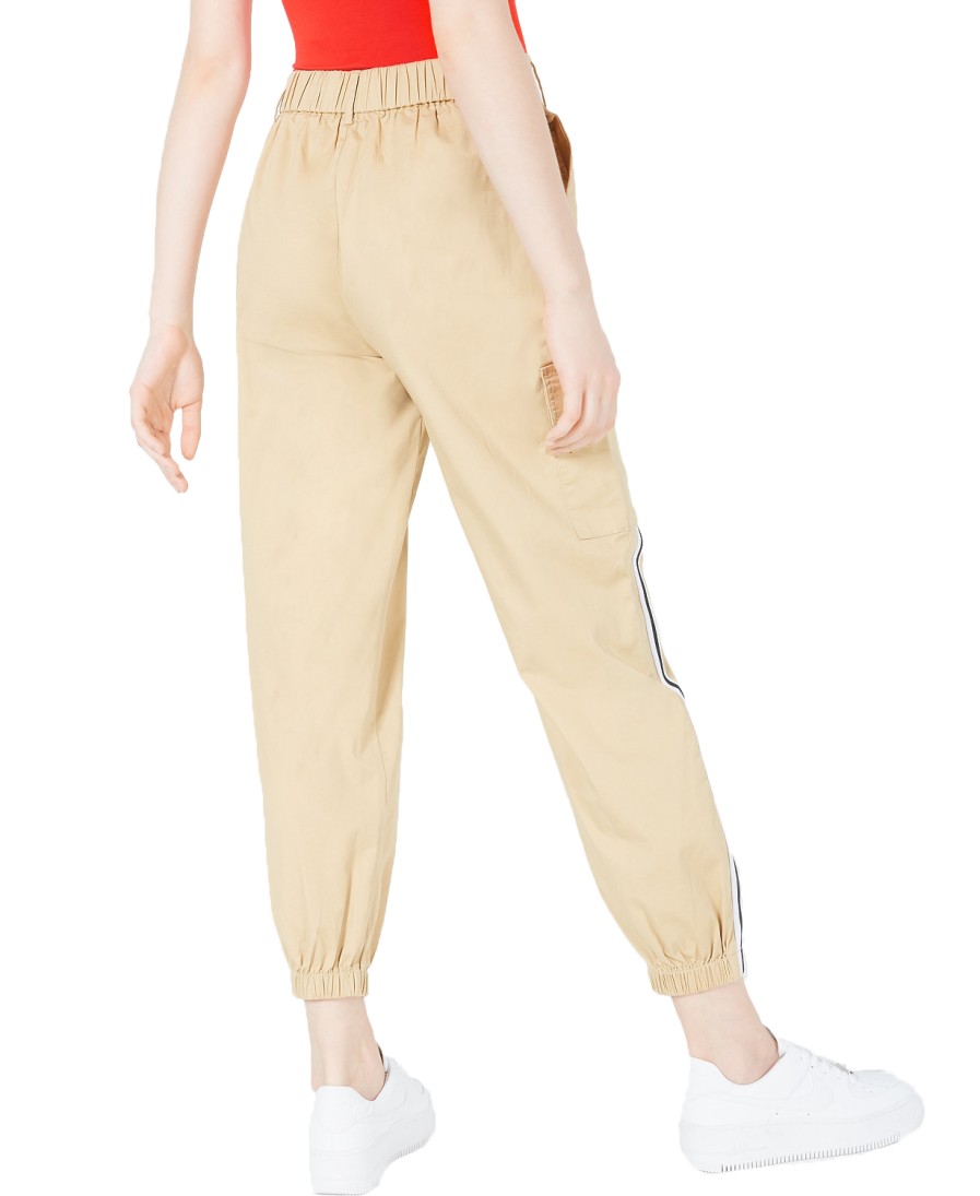 Women'S Waisted | Varsity Stripe Cargo Pants Khaki