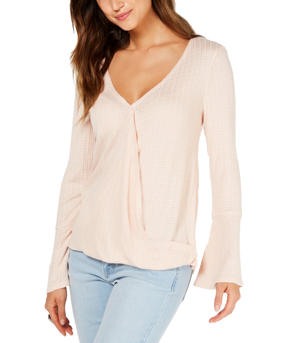 Women'S Style & Co | V-Neck Bell-Sleeve Top Lavender Sprig