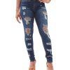 Juniors' Dollhouse | Juniors' Ripped Skinny Jeans Medium Wash