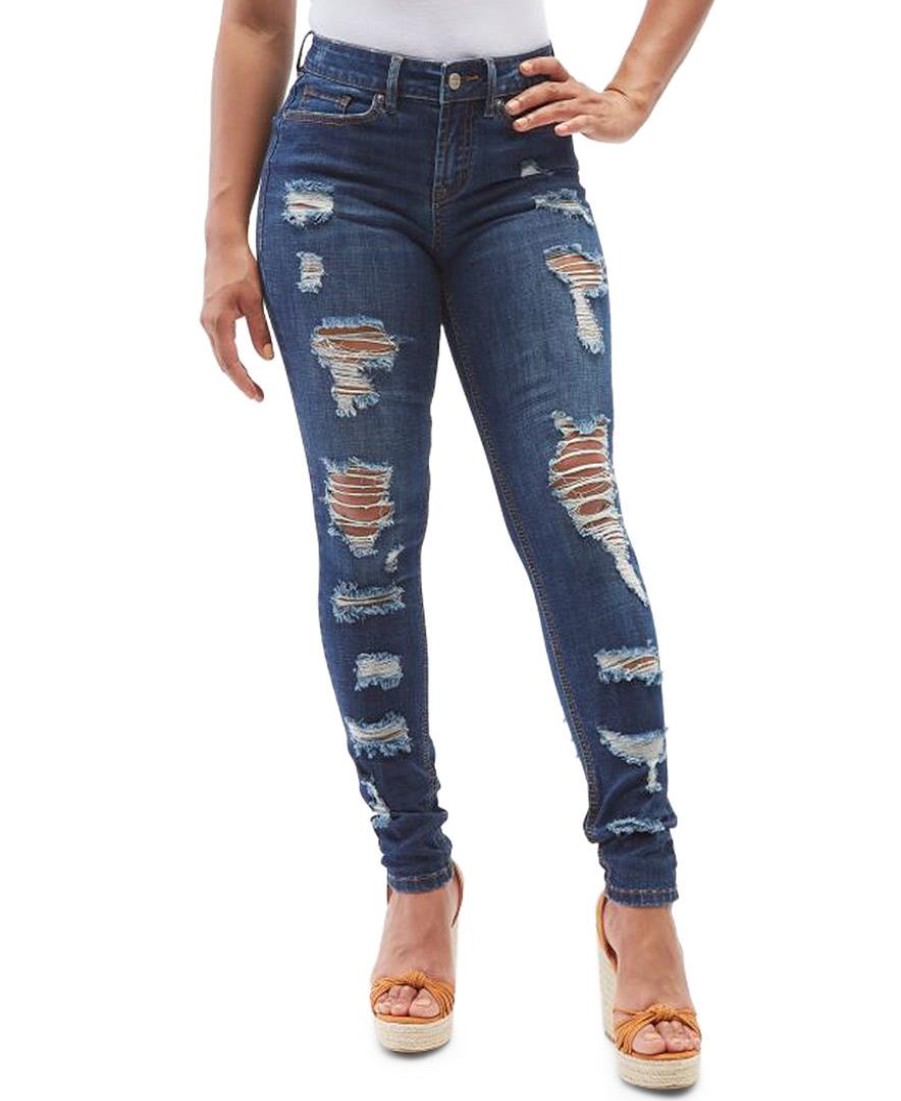 Juniors' Dollhouse | Juniors' Ripped Skinny Jeans Medium Wash