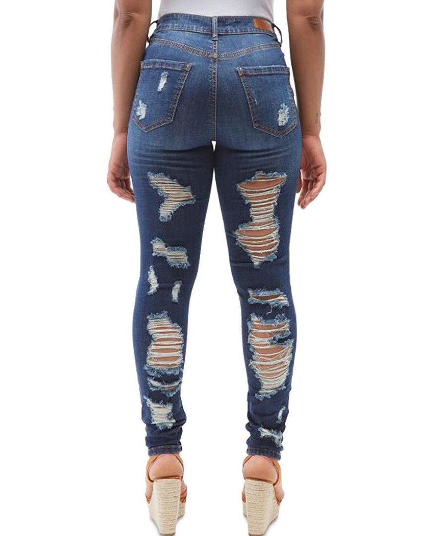 Juniors' Dollhouse | Juniors' Ripped Skinny Jeans Medium Wash