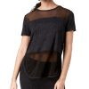 Women'S Ande | Lush Luxe Mesh-Panel Pajama Top Black