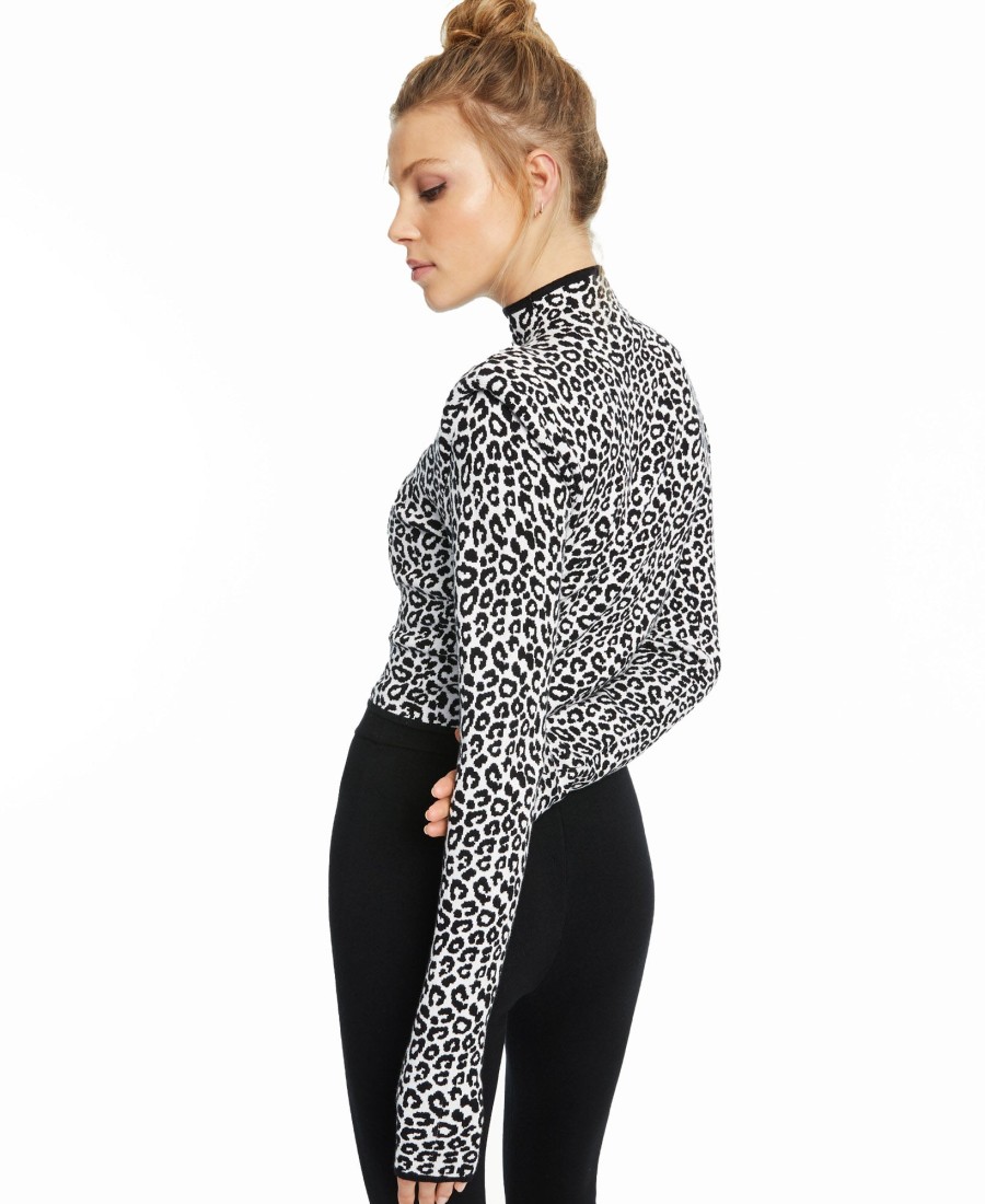 Women'S INC International Concepts | Animal-Print Mock-Neck Sweater Leopard Print