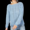 Women'S INC International Concepts | Cable-Knit Chenille Sweater Blue Seashell