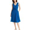 Juniors' Alfani | Solid Empire-Waist Cinched V-Neck Dress