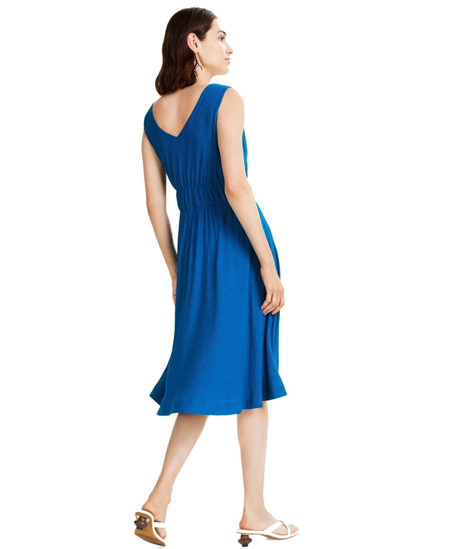 Juniors' Alfani | Solid Empire-Waist Cinched V-Neck Dress