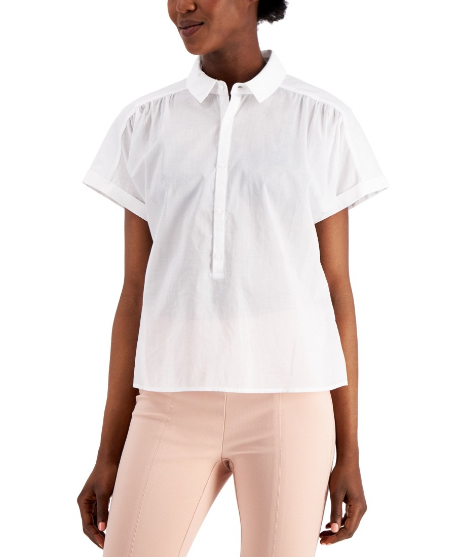 Women'S Alfani | Cotton Collared Top