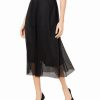 Juniors' Alfani | Mesh Midi Skirt Deep Black