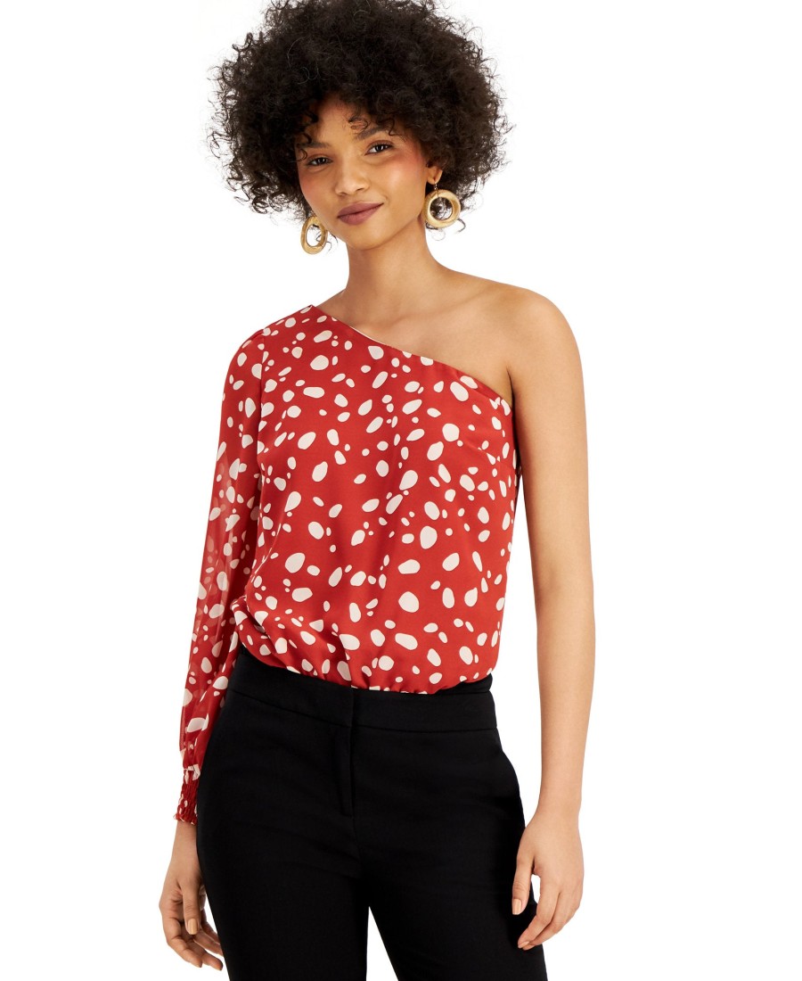 Women'S Bar III | Printed One-Shoulder Bodysuit Carmen Dot