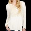 Women'S Lucky Brand | Lucky Brand Velvet Burnout Top Birch