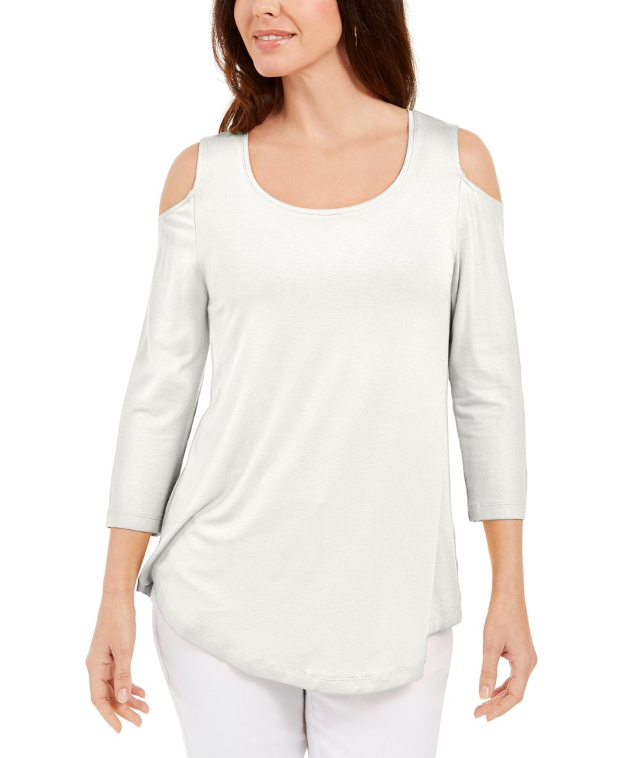 Women'S JM Collection | Cold-Shoulder Top Neo Natural