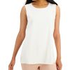 Women'S Alfani | Textured Sleeveless Top Shiitake