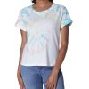 Juniors' Ultra Flirt | Juniors' Tie-Dye T-Shirt Teal/Yellow Swirl