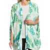 Women'S Hue | Printed Sleep Wrap White Jungle Burst