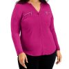 Women'S INC International Concepts | Plus Zip-Pocket Top Jazzy Pink