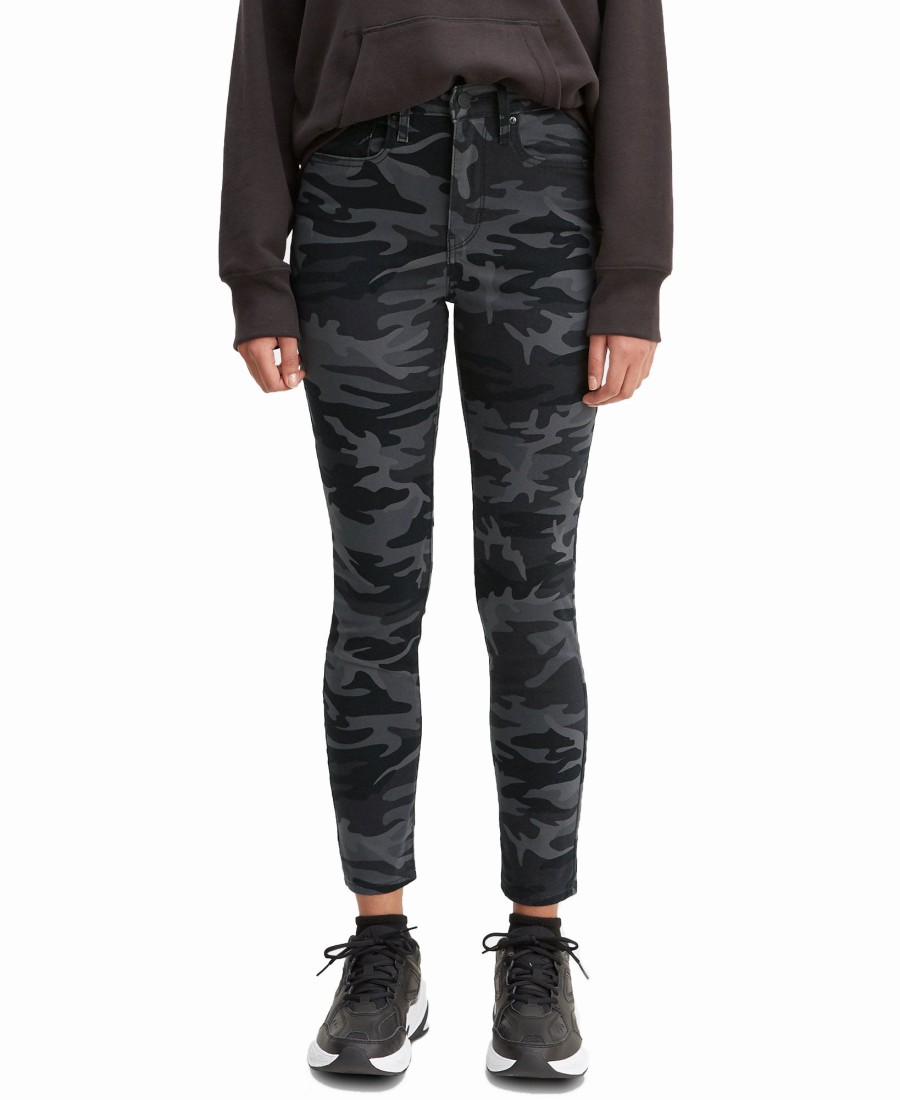 Women'S Levi's | 721 Ankle High-Rise Skinny Jeans Black Camo