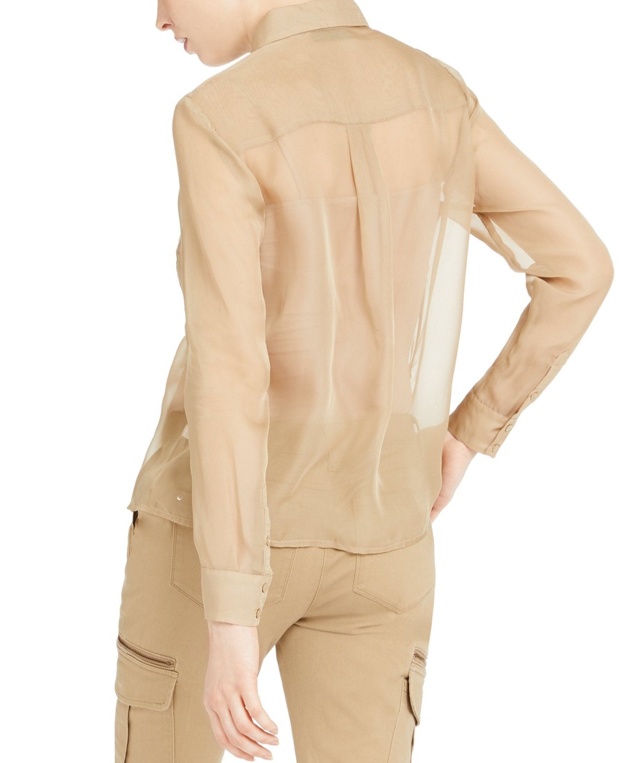 Women'S INC International Concepts | Sheer Utility Shirt Doe