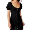 Women'S COTTON ON | Woven Aurora Short Sleeve Mini Dress Black