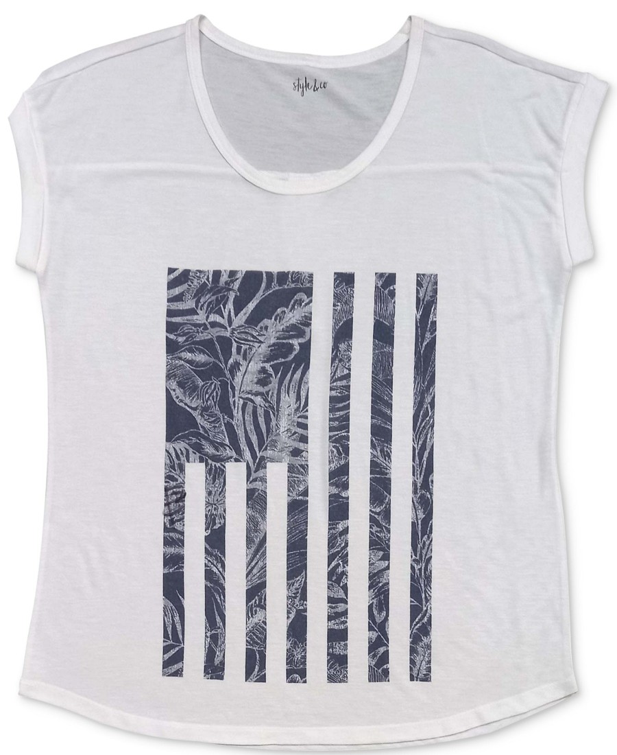 Women'S Style & Co | Graphic T-Shirt Tropical Flag