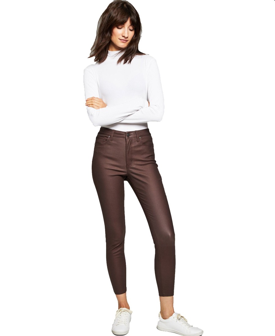 Women'S And Now This | Coated Skinny Jeans Dark Brown