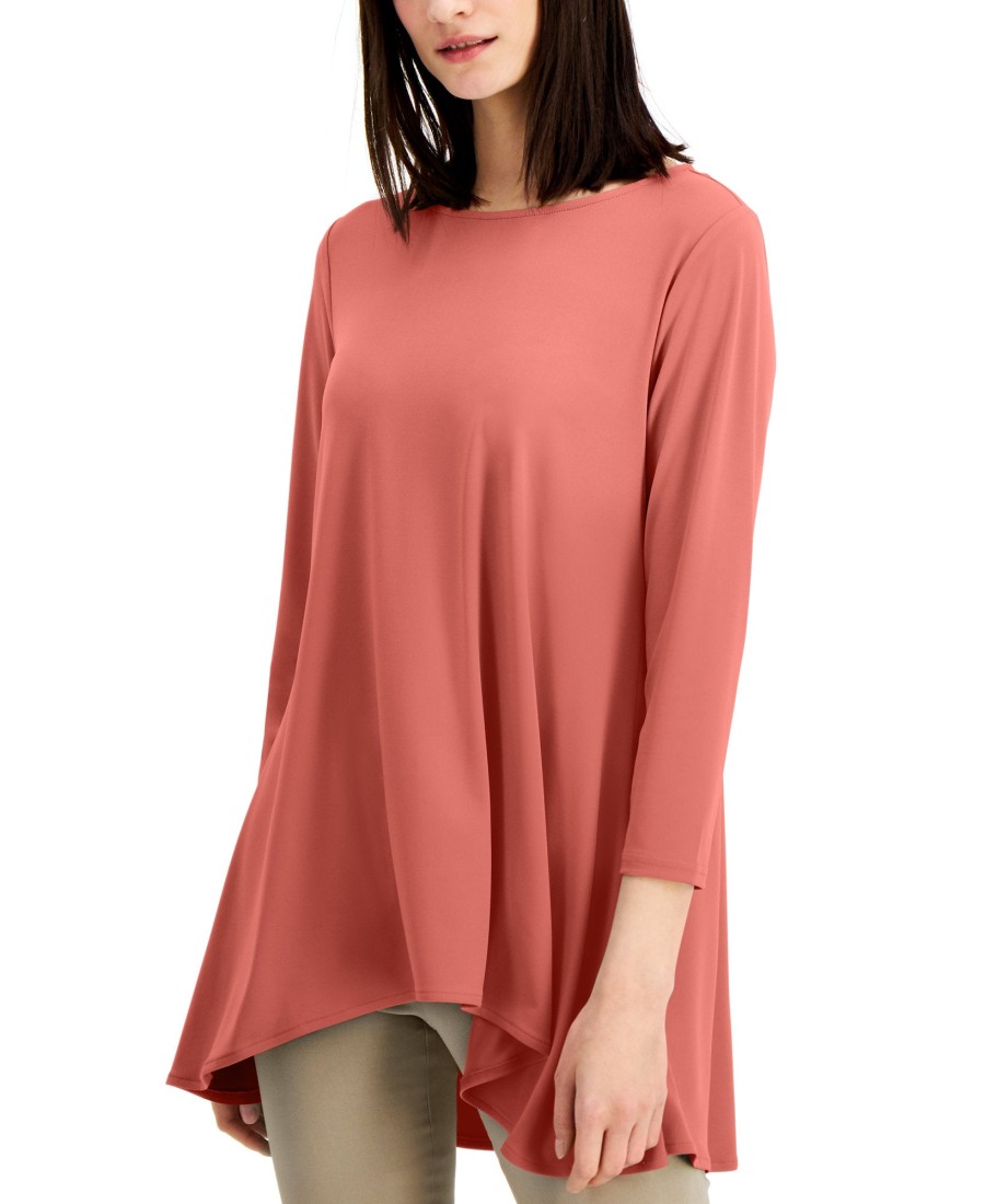 Women'S Alfani | High-Low Tunic Cranberry Spice