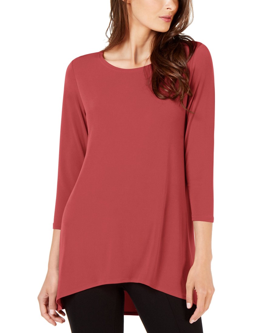 Women'S Alfani | High-Low Tunic Cranberry Spice