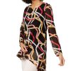 Women'S Alfani | Petite Floral-Print High-Low Tunic Multi Ribbons