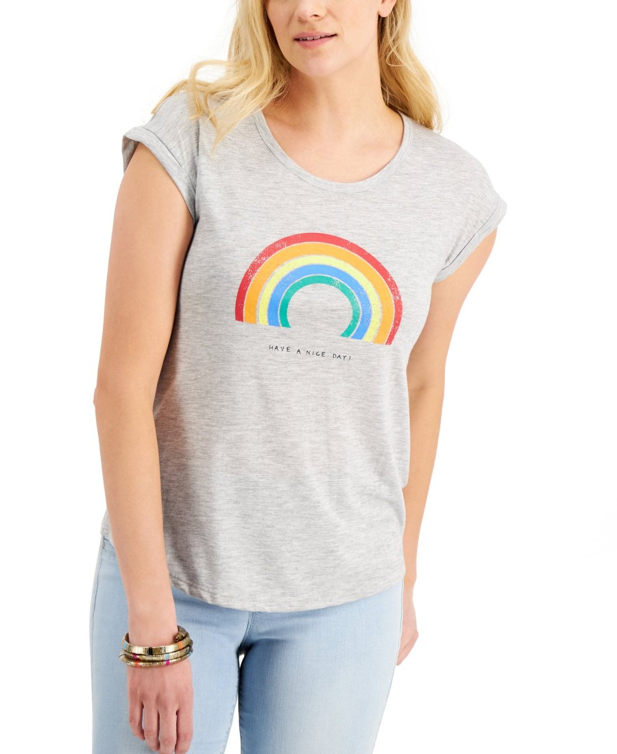 Women'S Style & Co | Rainbow Nice Day Graphic T-Shirt Rainbow Days