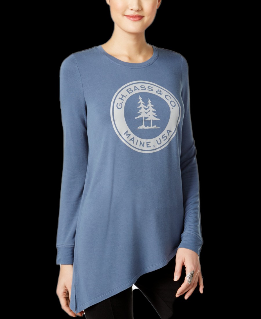 Women'S G.H. Bass & Co | Asymmetrical Logo Sweatshirt