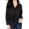 Juniors' Love, Fire | Juniors' Button-Front Tie-Hem Shirt