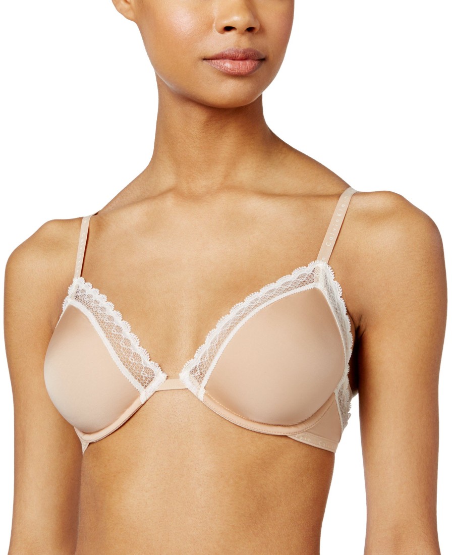 Women'S Calvin Klein | Signature Plunge Unlined Bra Qf1418