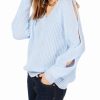 Juniors' Crave Fame | Juniors' V-Neck Twisted Long-Sleeve Sweater