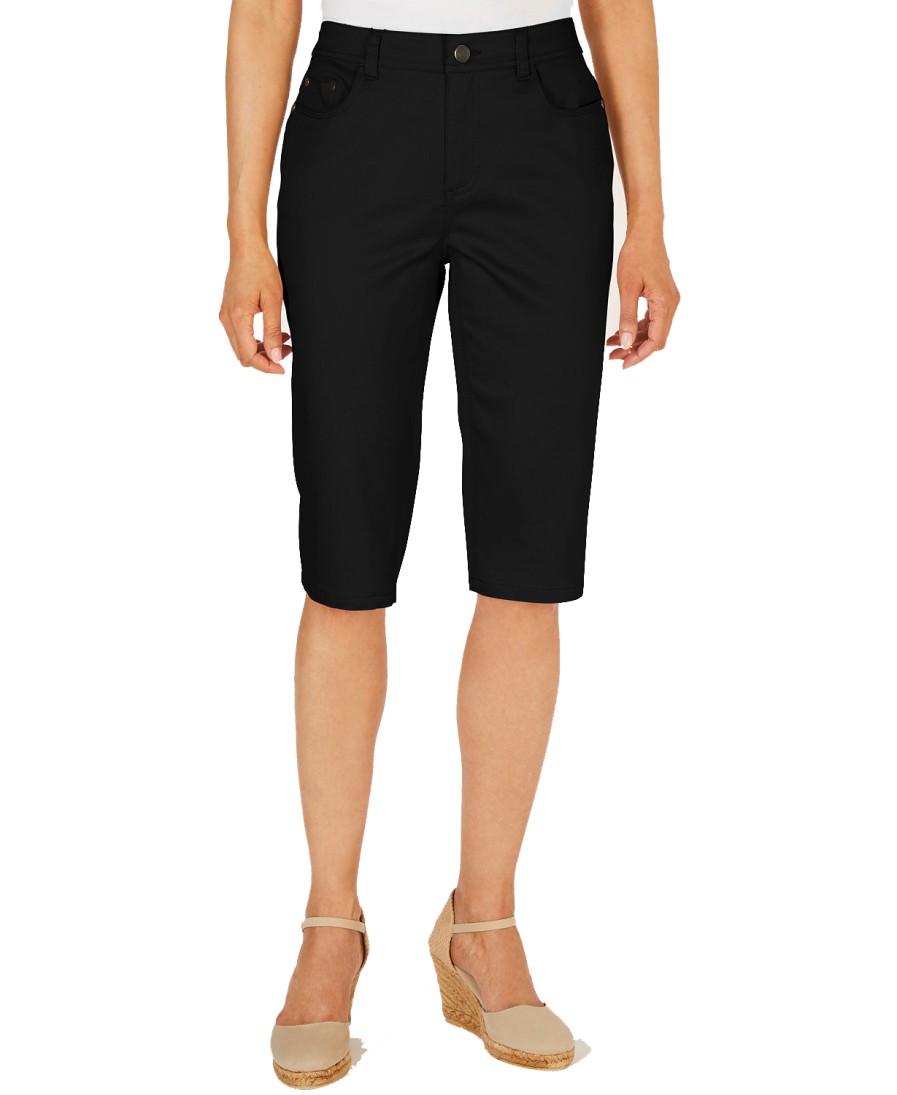 Women'S Charter Club | Mid-Rise Knee-Length Skimmer Deep Black