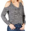 Women'S INC International Concepts | V-Neck Cold-Shoulder Top Dark Charcoal