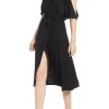 Women'S Bishop + Young | Slit Sleeve Wrap Style Dress Black