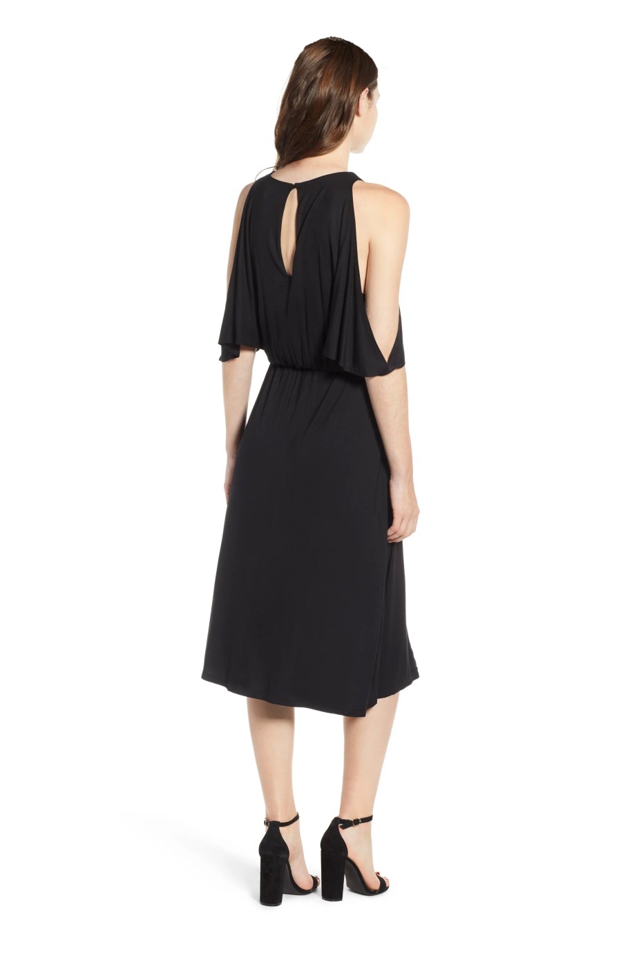 Women'S Bishop + Young | Slit Sleeve Wrap Style Dress Black