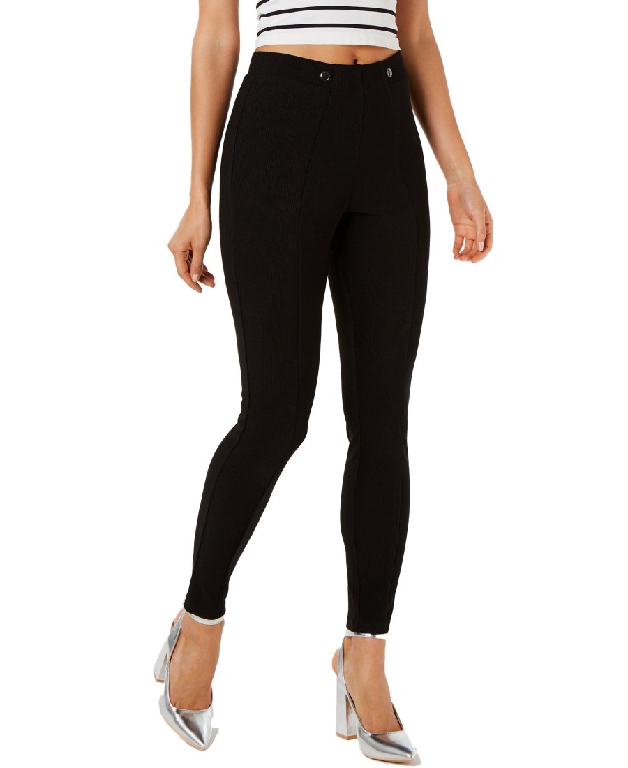 Women'S Hue | Textured Knit High-Waist Leggings Black