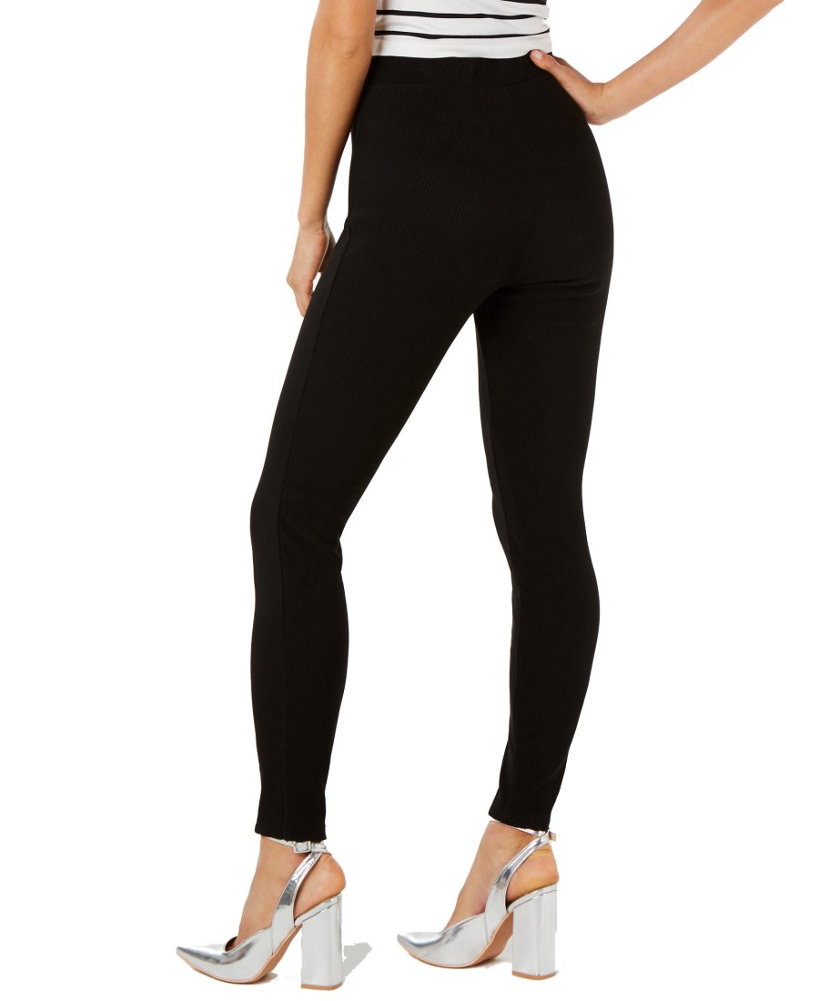 Women'S Hue | Textured Knit High-Waist Leggings Black