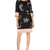 Juniors' Alfani | Printed Scuba Dress Black Floret Drift