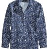 Kids & Toddlers DKNY | Marbled-Print Shirt, Big Boys White/Blue