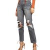 Women'S And Now This | Destructed Straight-Leg Jeans Leenie