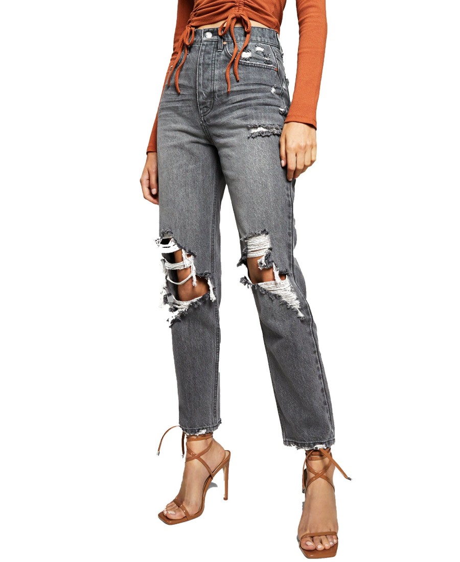 Women'S And Now This | Destructed Straight-Leg Jeans Leenie