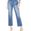 Women'S INC International Concepts | Tie-Waist Raw-Hem Ankle Straight Jeans Willow Wash