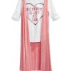 Kids & Toddlers beautees | 2-Pc. Duster & My Heart Is Out At Sea Top White/Coral