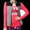 Juniors' Energie Active | Juniors' Fleece Vest And Graphic T-Shirt Grey Spacedye