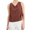 Juniors' Alfani | V-Neck Sleeveless Top Choc Fondant